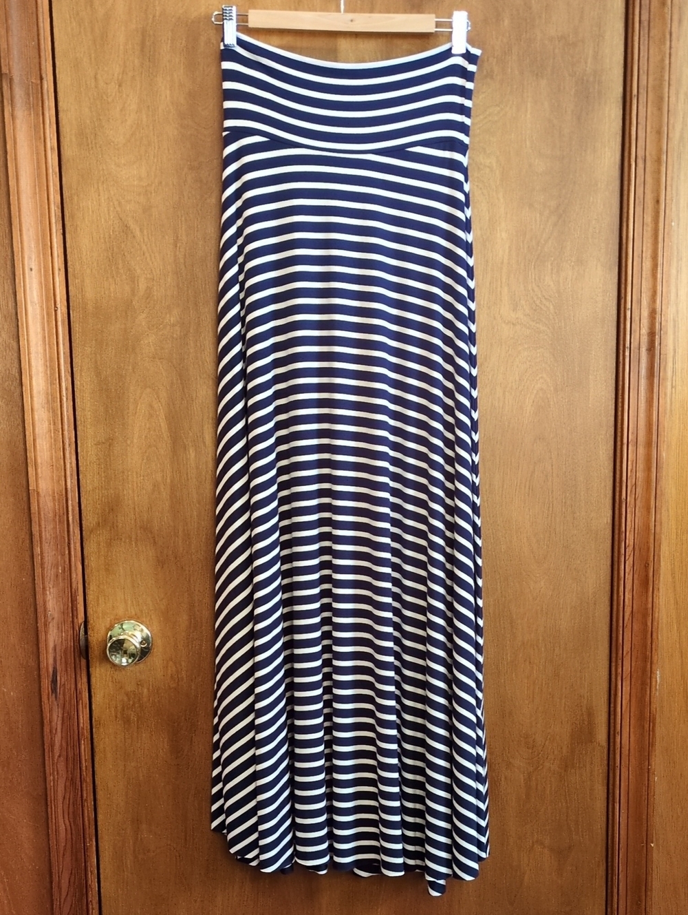 Rachel Pally Maxi Skirt In Navy and White Stripes Size M